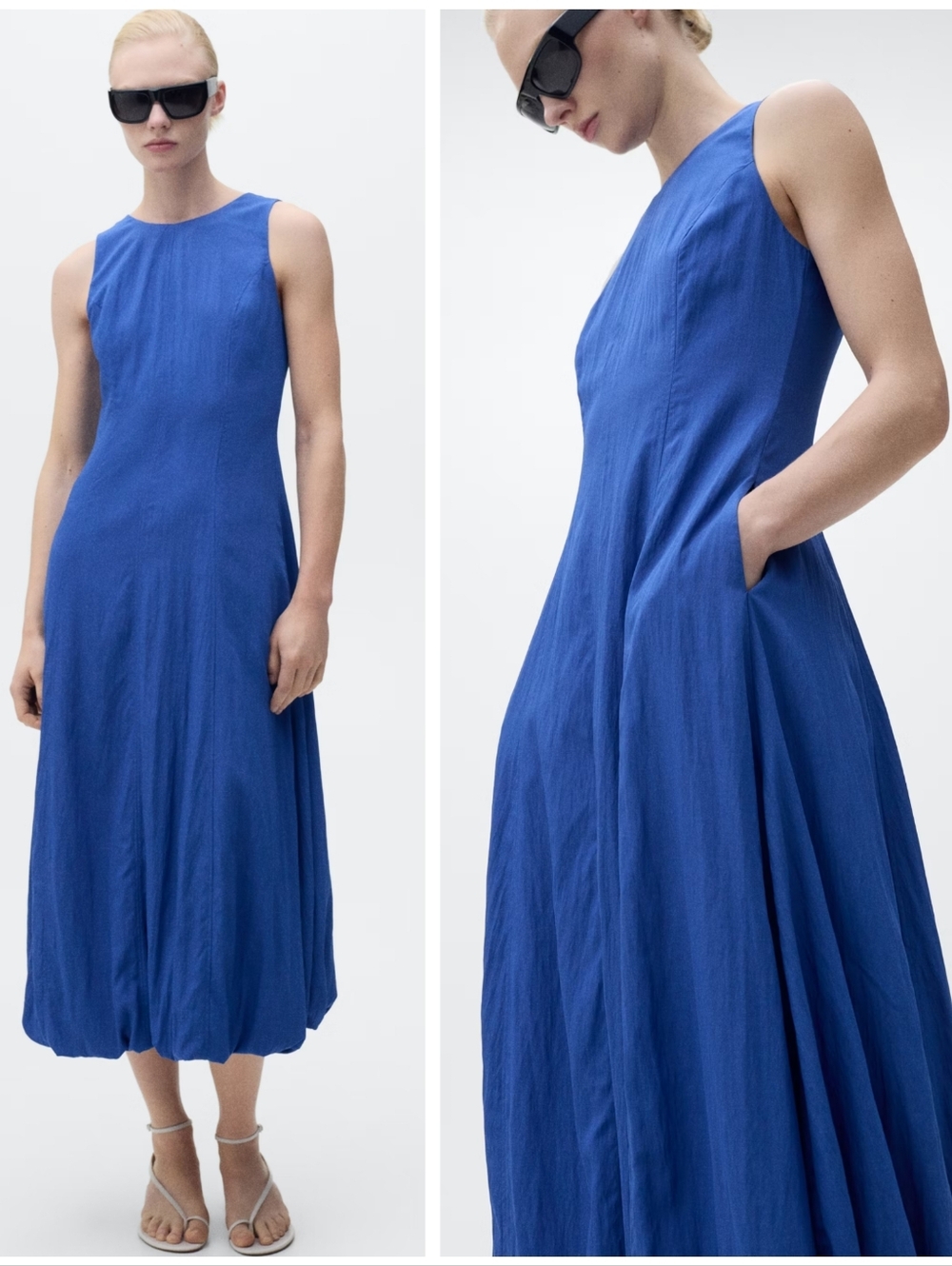 MANGO Puffed Hem Dress